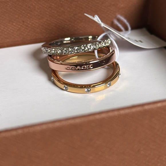 Coach set of 3 rings New in Box - Picture 1 of 8